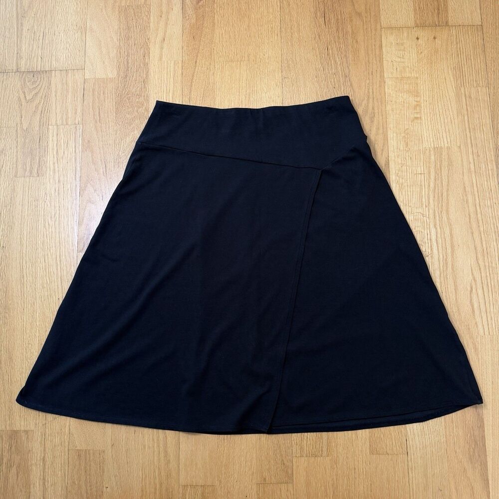 Patagonia Vitaliti Skirt Black M Organic Cotton Pull-On Stretch A-Line Gorp